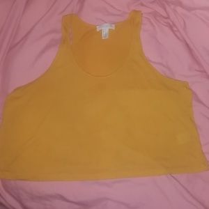Light sun orange tank top, cropped